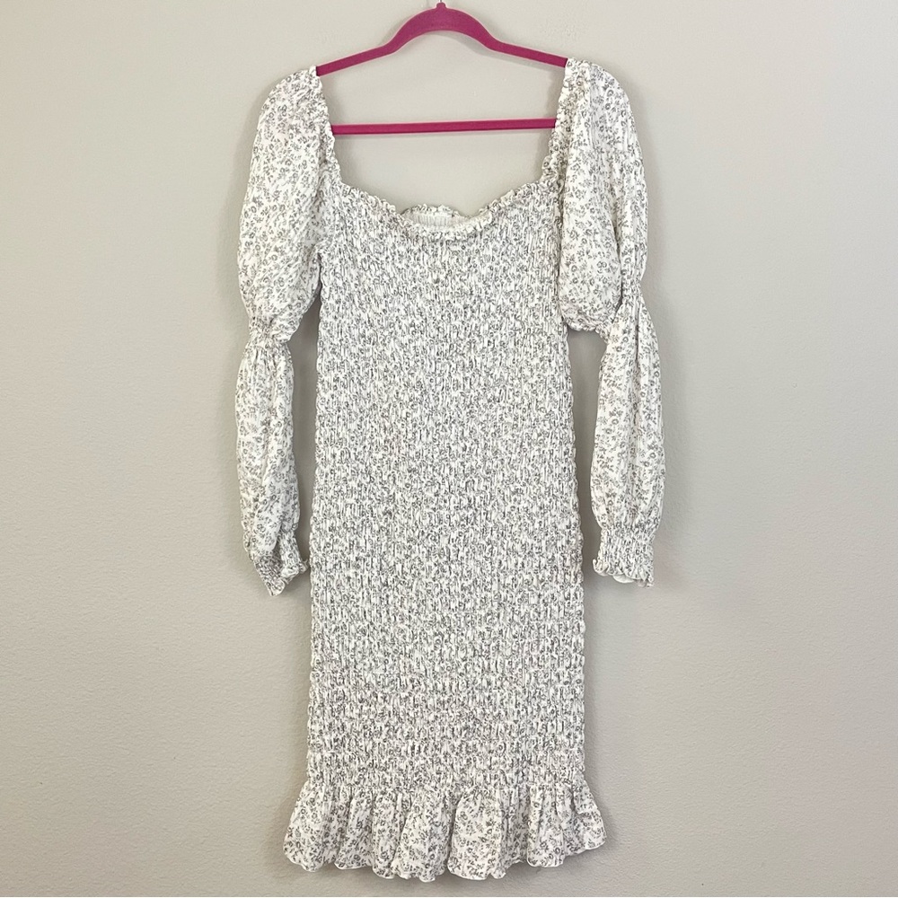 NWT Nothing‎ Fits But Ichika Floral Long Sleeve Smocked Maternity Dress Size S/M - Picture 8 of 10